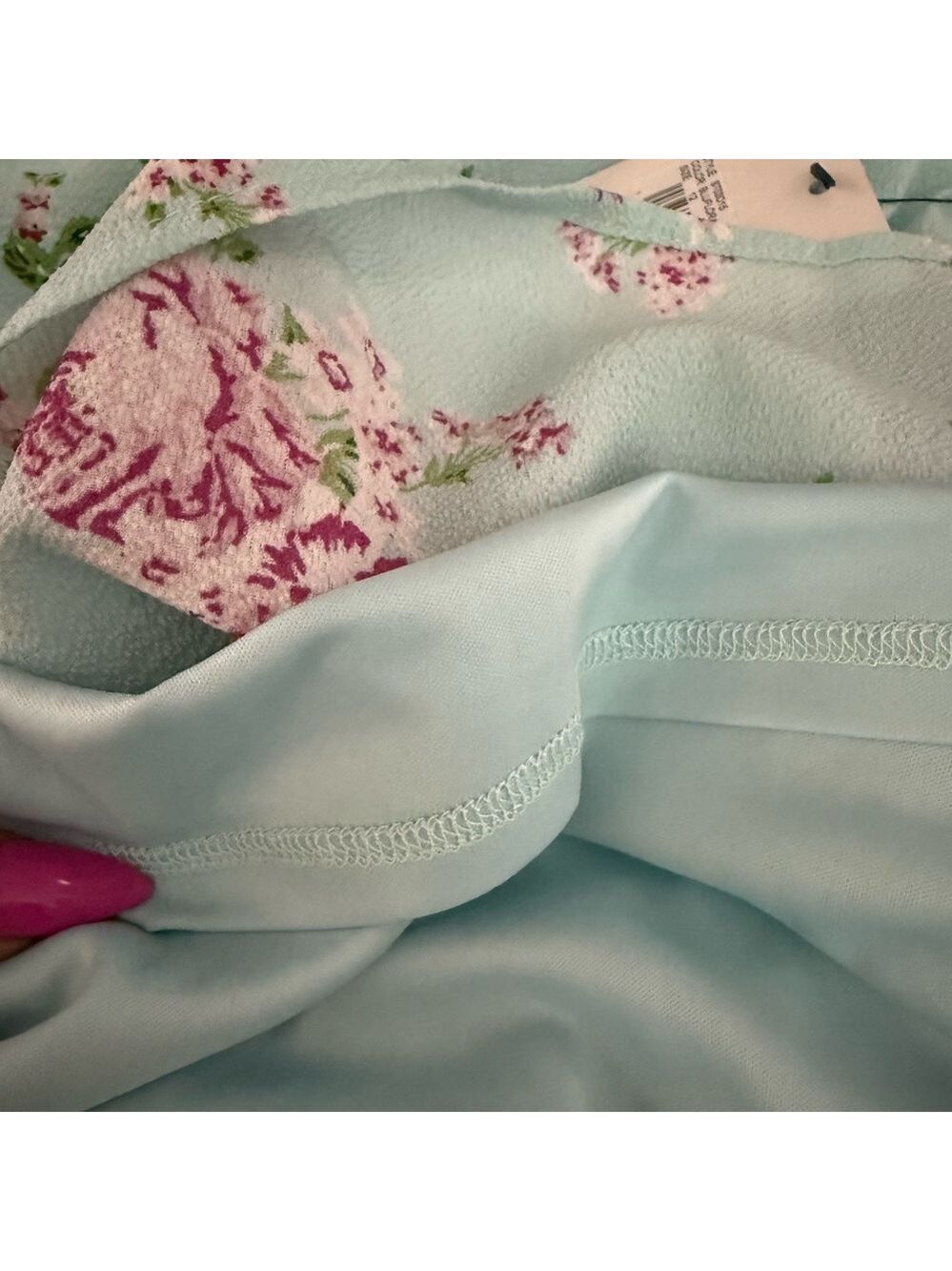 Sage Collective Floral Print Flowy Dress Pastel Blue Size 12 $98 NWT - Picture 4 of 6